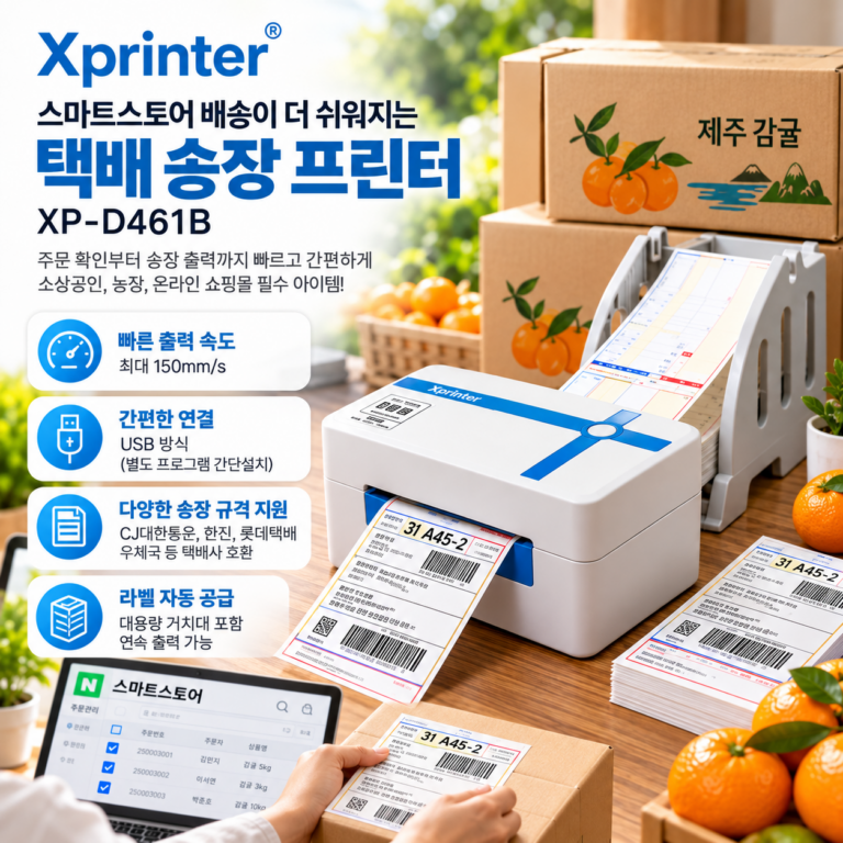 감열식 라벨프린트 엑스프린터 XP-D461B 후기